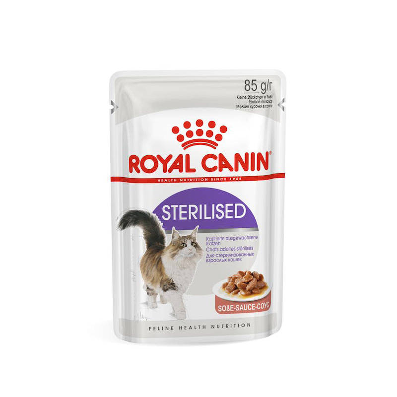 Royal Canin Sterilised 85 g - mokra karma dla kotów po sterylizacji w sosie 85g Dostawa GRATIS od 159 zł + super okazje