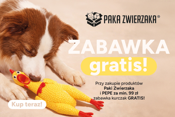 Zabawka dla psa gratis przy zakupie produktów Paka Zwierzaka