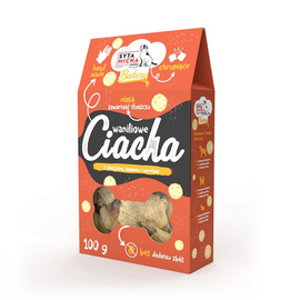 Syta Micha Bakery Ciastka waniliowe dla psa z dziczyzną, kokosem i morelami 100 g