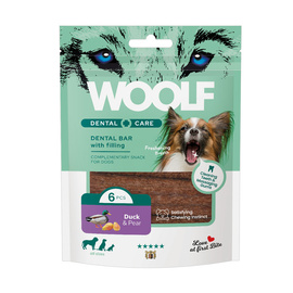 Woolf Dental Care Dentystyczny przysmak dla psa Kaczka i gruszka 108 g
