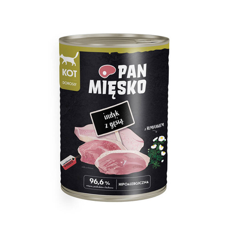 Pan Mięsko karma mokra dla kota Indyk z gęsią 400 g