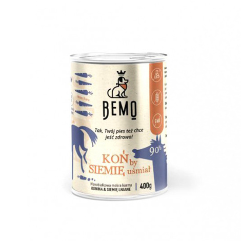 Bemo Karma mokra dla psa naturalna Monobiałkowa KOŃ by SIEMIĘ uśmiał 400 g
