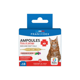 Francodex Ampułki na zdrową skórę dla kotów i kociąt x18