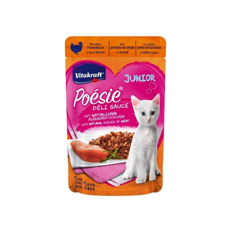 Karma mokra dla kota w saszetce Vitakraft Poésie Junior Indyk 85g
