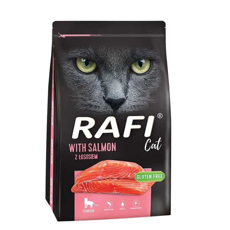Karma sucha dla kota Rafi Cat Sterilised z łososiem 7 kg