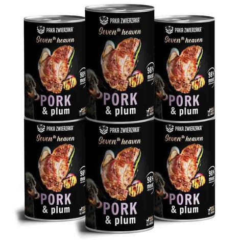 Paka Zwierzaka Karma mokra SH Pork & plum Schab ze śliwką zestaw 6 x 400 g