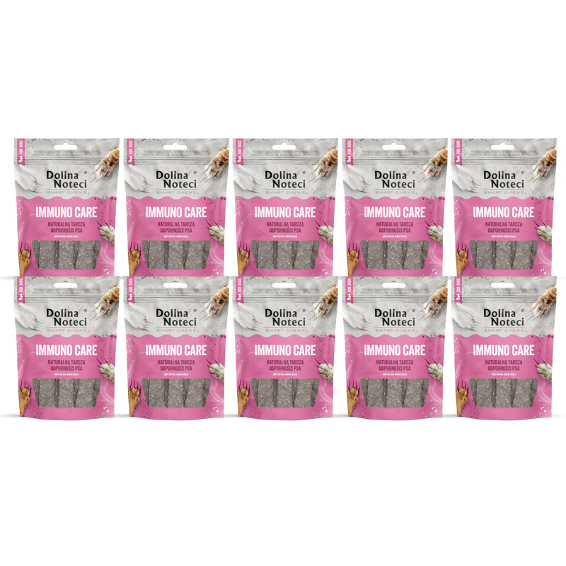 Dolina Noteci Smart Chews Immuno Care Przysmaki funkcjonalne dla psa wspierające odporność zestaw 10 x 7 szt.