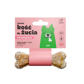 Azanki Kość ze skóry jelenia dla psa S/M 12 cm
