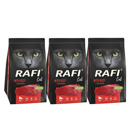 Karma sucha dla kota Rafi Cat z wołowiną 3 x 1,5 kg