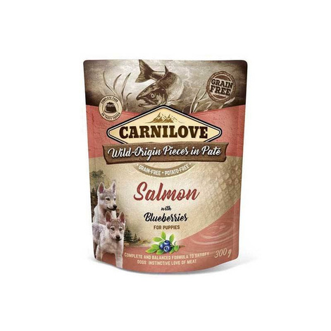 Carnilove Dog Pouch mokra karma dla psa Salmon i Jagody Puppie 300g