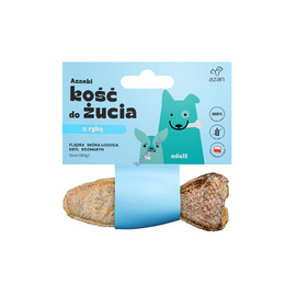 Azanki Kość z flądrą dla psa rybka 12 cm