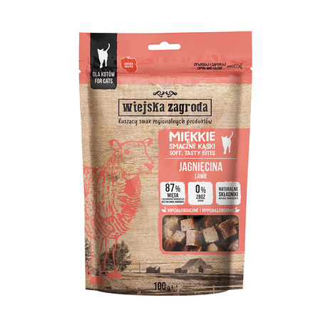 Wiejska Zagroda przysmak dla kota miękkie smaczne kąski jagnięcina 100 g