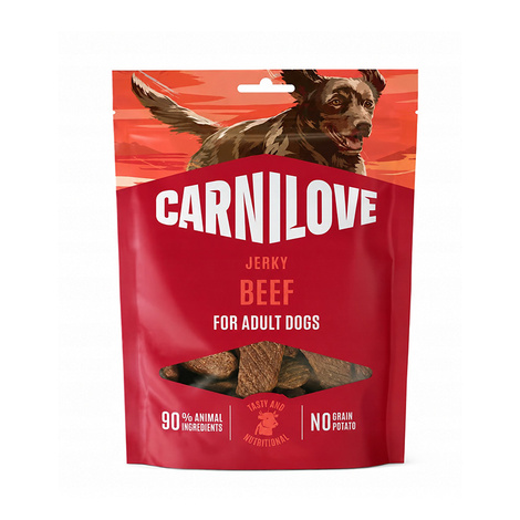 Carnilove Dog Jerky Przysmaki dla psa Mięsne filety z wołowiną 100 g