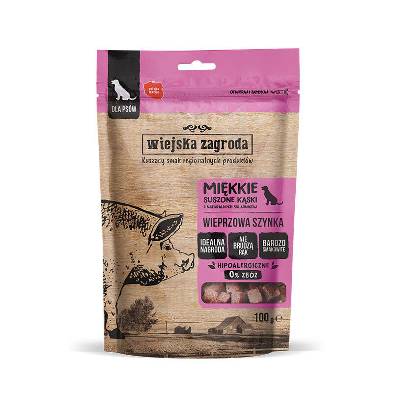 Wiejska Zagroda Przysmak dla psa Wieprzowa szynka (dorosły) 100 g