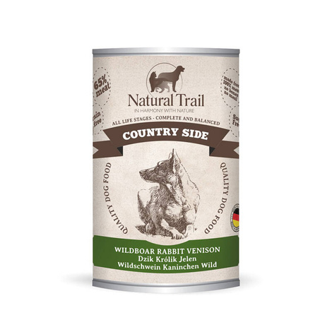 Natural Trail Country Side Dog Mokra karma dla psa Dzik Królik Jeleń 400 g