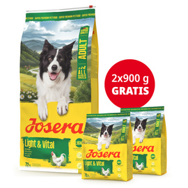 Josera Adult Light & Vital Sucha Karma dla psa z nadwagą 12,5 kg + gratis Josera Light & Vital Karma sucha dla psa wspomagająca kontrolę masy ciała 900 g x 2