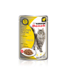 Super Benek Fileciki dla kota w sosie z indykiem karma mokra 85 g