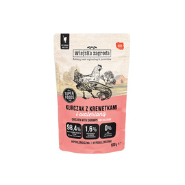 Wiejska Zagroda mokra karma dla kota kurczak z krewetkami i walerianą 100 g