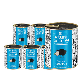 Mokra karma dla psa Natural Taste Czarna Owca – danie z Jagnięciny zestaw 12 x 800 g