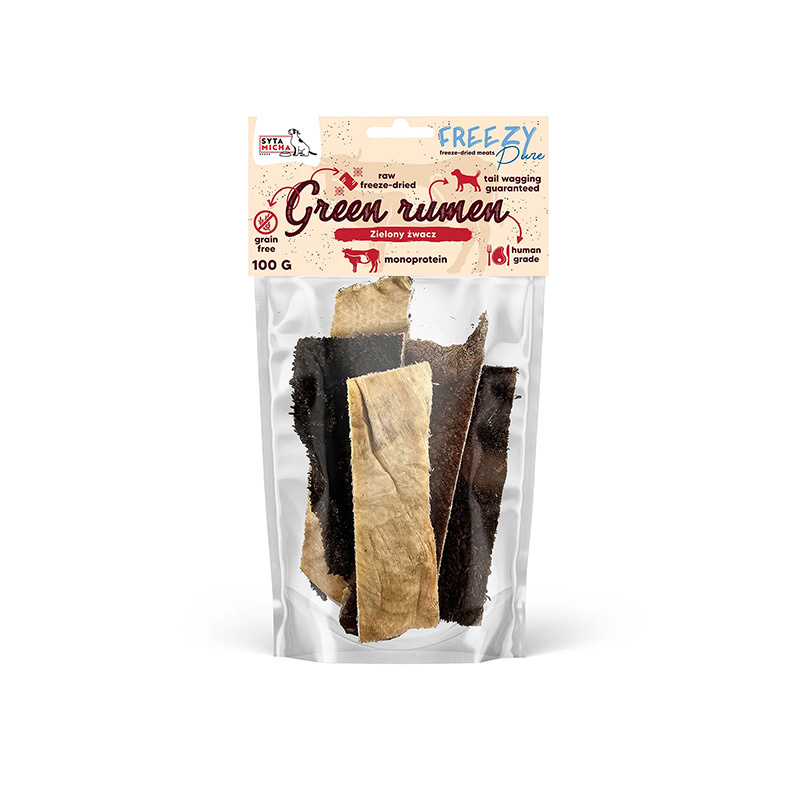 Syta Micha Freezy Pure Liofilizowane przysmaki dla psa zielony żwacz 80 g