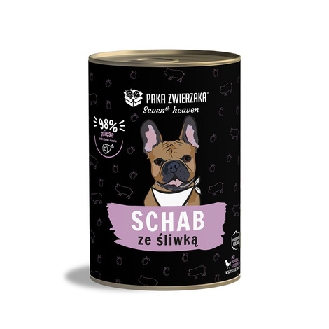 Paka Zwierzaka Seventh Heaven Karma mokra dla psa Pork & Plum Schab ze śliwką 400 g