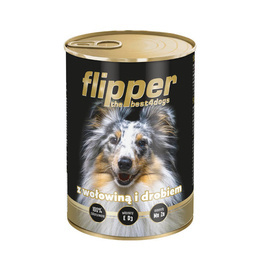 Mokra karma dla psa Flipper z wołowiną i drobiem 400 g