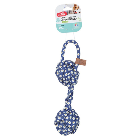 ZOLUX Gryzak dla psa – Hantel z plecionego sznurka BLUE FLOWER 29 cm