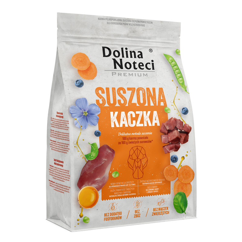 Karma suszona dla psa Dolina Noteci Premium kaczka 3 kg