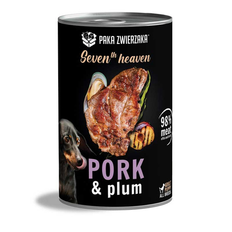 Paka Zwierzaka Seventh Heaven Karma mokra dla psa Pork & Plum Schab ze śliwką 400 g