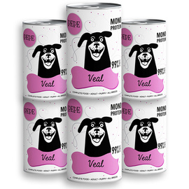 Paka Zwierzaka Karma mokra dla psa PEPE Veal (cielęcina) zestaw 6 x 400 g