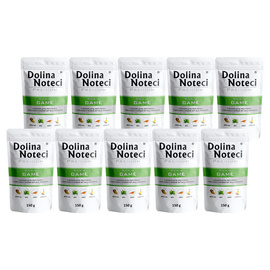 Mokra karma dla psa Dolina Noteci Premium bogata w dziczyznę saszetka 10 x 150 g