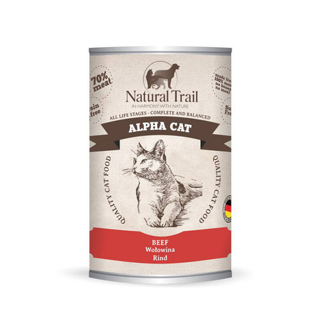 Natural Trail Alpha Cat Mokra karma dla kota Wołowina 400 g