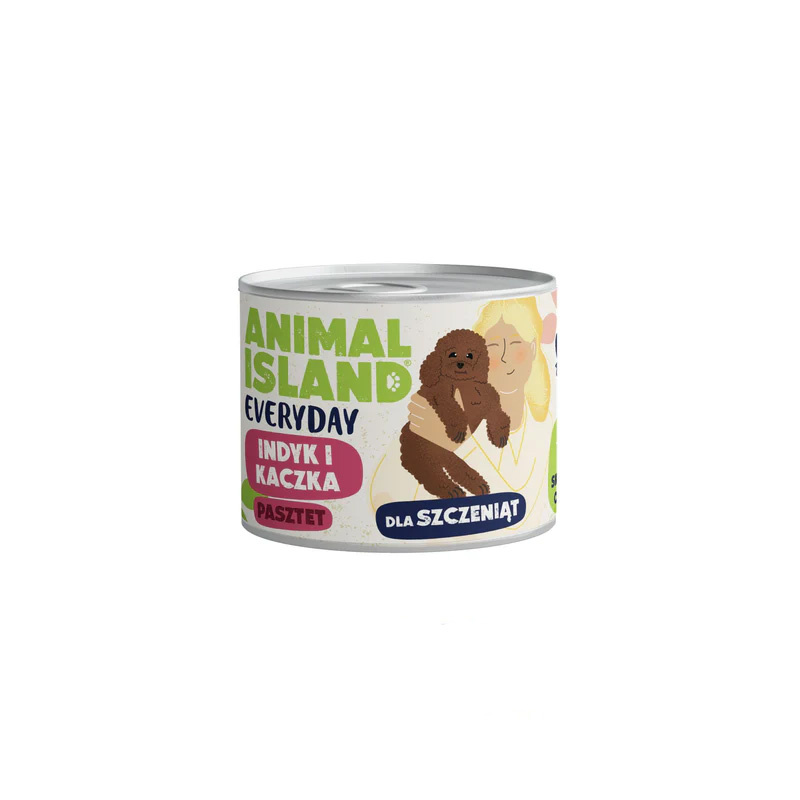 Animal Island Everyday Karma mokra dla psa indyk i kaczka dla szczeniąt 185 g