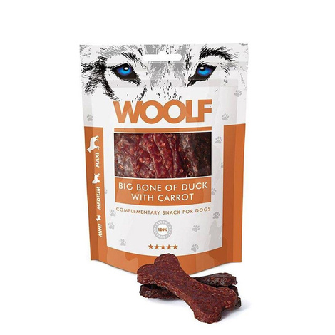 Woolf Big Bone Przysmak dla psa mięso z kaczki i marchewką 100 g