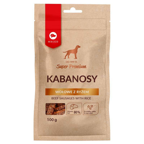 Przysmak dla psa Kabanosy wołowe z ryżem 100 g