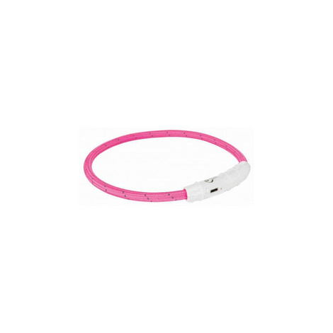 Trixie obroża z lampą błyskową USB M–L różowa 45 cm 