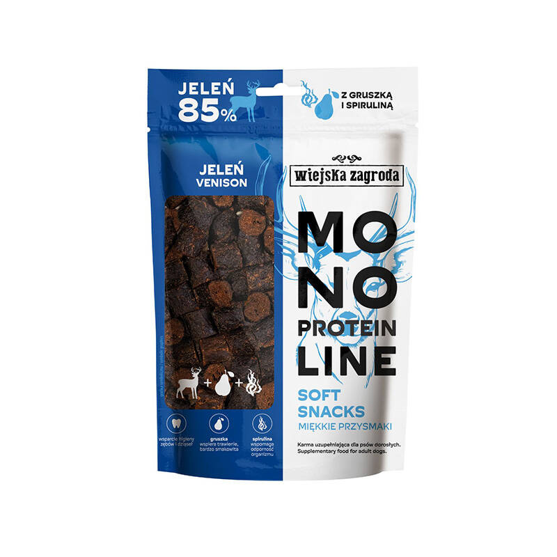 Wiejska Zagroda Przysmak dla psa Monoproteinowy miękkie snacks Jeleń (dorosły) 115g