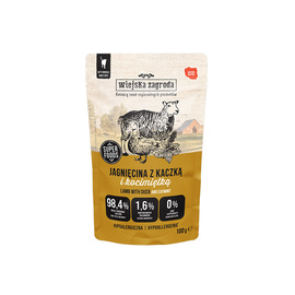 Wiejska Zagroda mokra karma dla kota jagnięcina z kaczką i kocimiętka 100 g