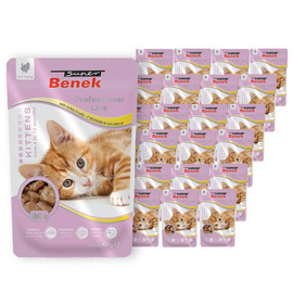 Super Benek Saszetka dla młodych kotów indyk w galarecie zestaw 24 x 100 g