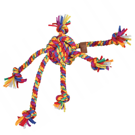 Zolux Szarpak dla psa Ośmiornica z plecionego sznurka Rainbow 38 cm
