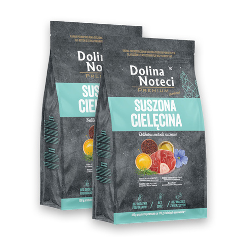 Dolina Noteci Premium Karma suszona dla sterylizowanych kotów wszystkich ras cielęcina zestaw 2 x 2 kg