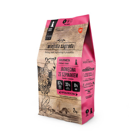 Wiejska Zagroda Karma sucha dla psa szczeniaka Jagnięcina ze szpinakiem chrupki S 2 kg