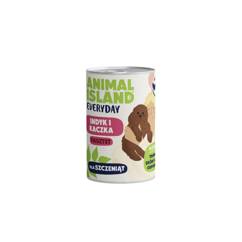 Animal Island Everyday Karma mokra dla psa indyk i kaczka dla szczeniąt 400 g