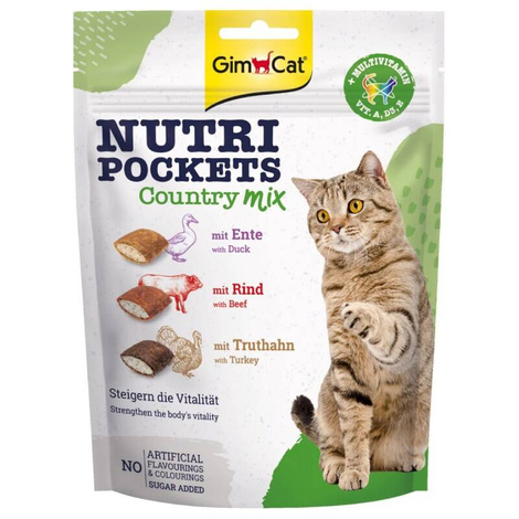 GimCat Nutri Pockets Country mix przysmak ciasteczka dla kota 150 g