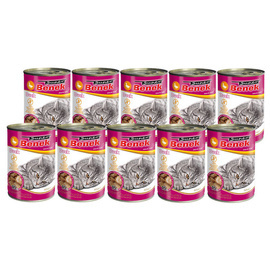 Super Benek Karma mokra dla kota bezzbożowe kąski z kaczką w sosie zestaw 10 x 415 g