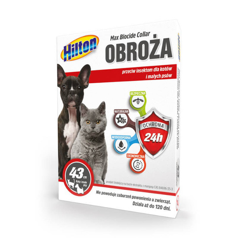 Hilton obroża przeciw insektom z margosą dla kota i psa dł. 43 cm