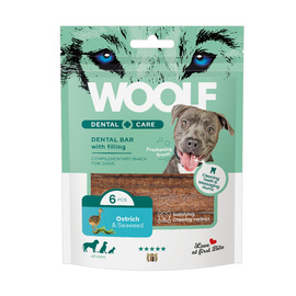 Woolf Dental Care Dentystyczny przysmak dla psa Struś i wodorosty 108 g