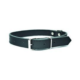 Chaba Obroża skórzana dla psa 25-65 cm Czarna