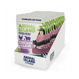 Animal Island Everyday Karma mokra dla kota fileciki w rosole kurczak z jagnięciną 12 x 85 g