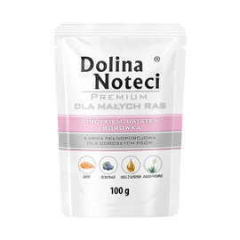 Mokra karma dla psów małych ras Dolina Noteci Premium z indykiem, batatem i borówką 100 g